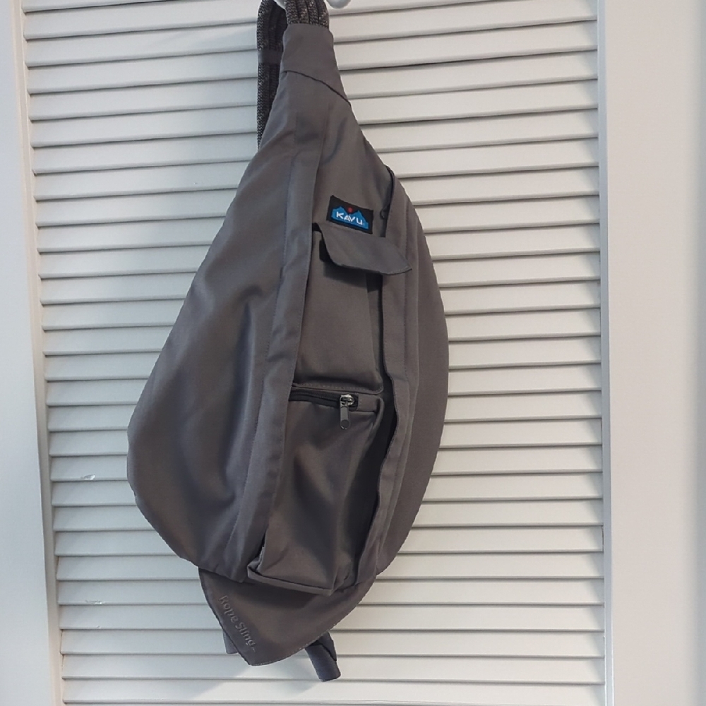 KAVU Light Charcoal Rope Sling Water Resistant Bag
